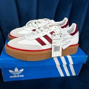Adidas Sleek Super Sneakers - White and Red